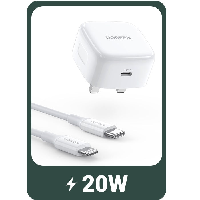 PD Fast Charger UK+USBC-lightning cable 1m/70297