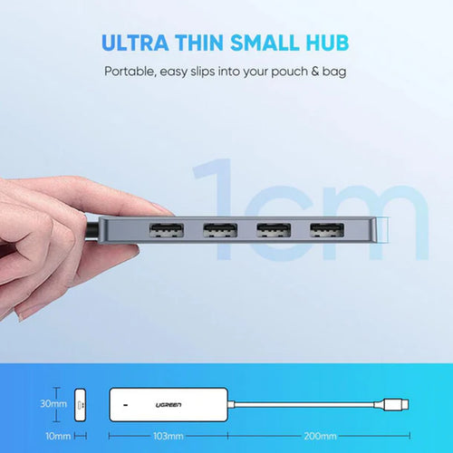 Load image into Gallery viewer, 4-Port USB3.0 Hub+Micro USB Power Supply/70336
