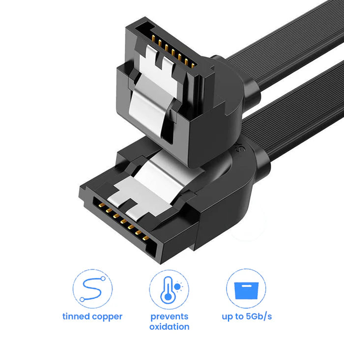 UGREEN Angled SATA 3 Data Cable 0.5m (Black),US217,30797