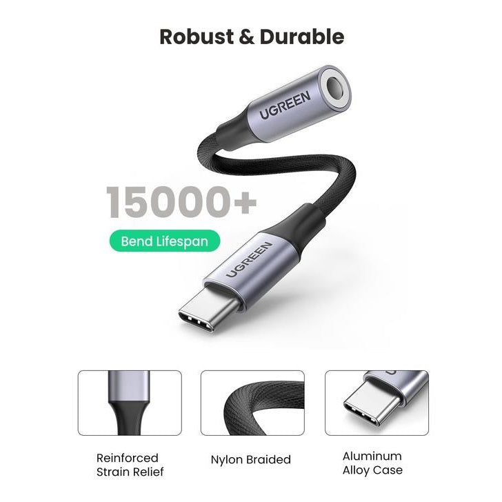 UGREEN USB-C to 3.5mm M/F Cable/80154