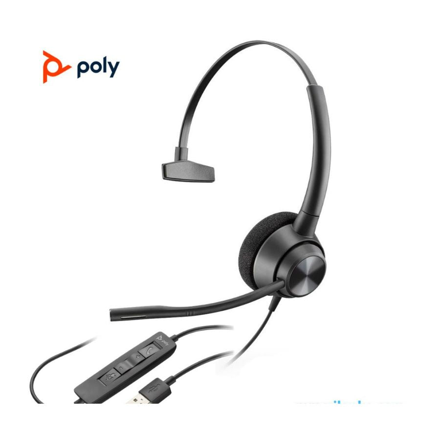 Poly EncorePro 310 Monaural USB-A Headset TAA (767G1AA)